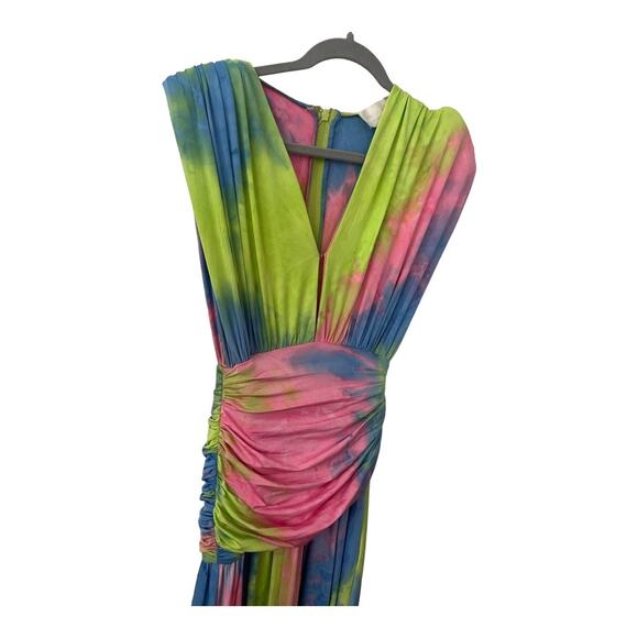 Bronx and Banco Maya Robe Gown Maxi Tie Dye Multicolor Gala Prom Beachy Size S - Picture 8 of 16